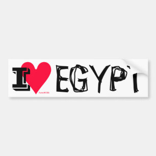 Ägyptische Revolution - I Liebe Ägypten (Masr) Autoaufkleber