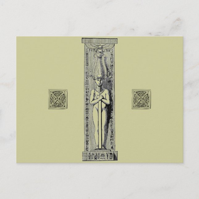 Ägyptische Säule Postkarte (Vorderseite)