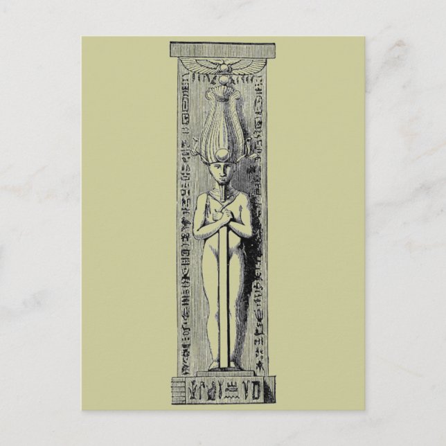 Ägyptische Säule Postkarte (Vorderseite)