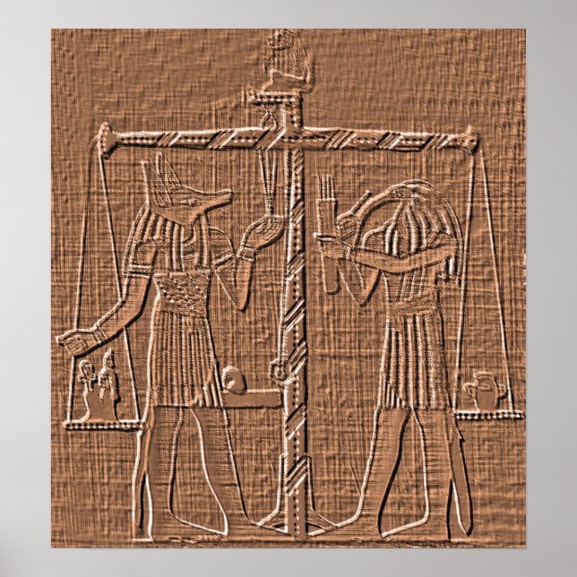 Ägyptische Skala des Lebens Hieroglyph Poster (Vorne)