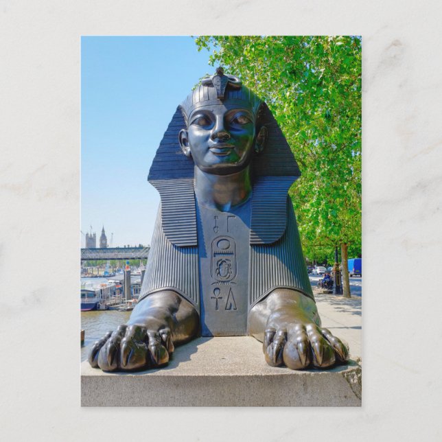 Ägyptische Sphinx, London UK Postcard Postkarte (Vorderseite)