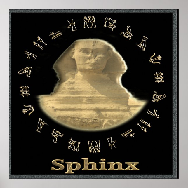 Ägyptische Sphinx Poster (Vorne)