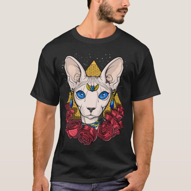 Ägyptische Sphynx-Katze T-Shirt (Vorderseite)
