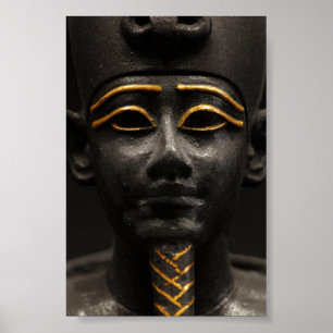 Ägyptische Statue Osiris Poster