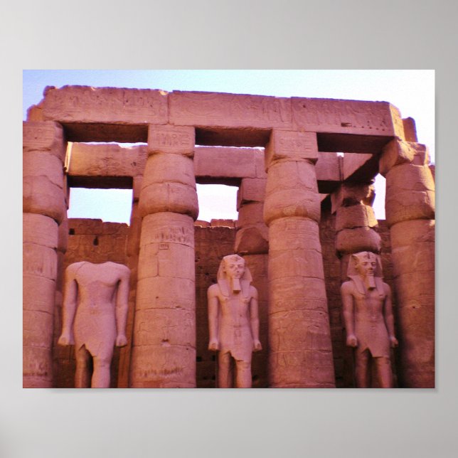 ägyptische Statuen Poster (Vorne)