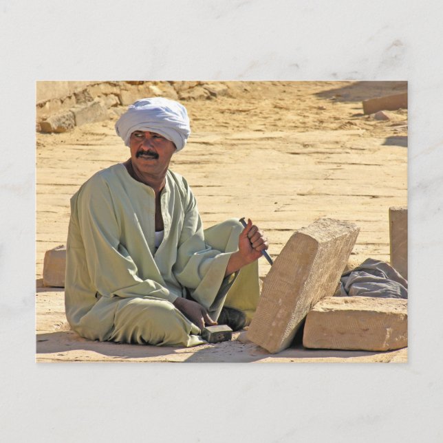 Ägyptische Stonemason Postkarte (Vorderseite)
