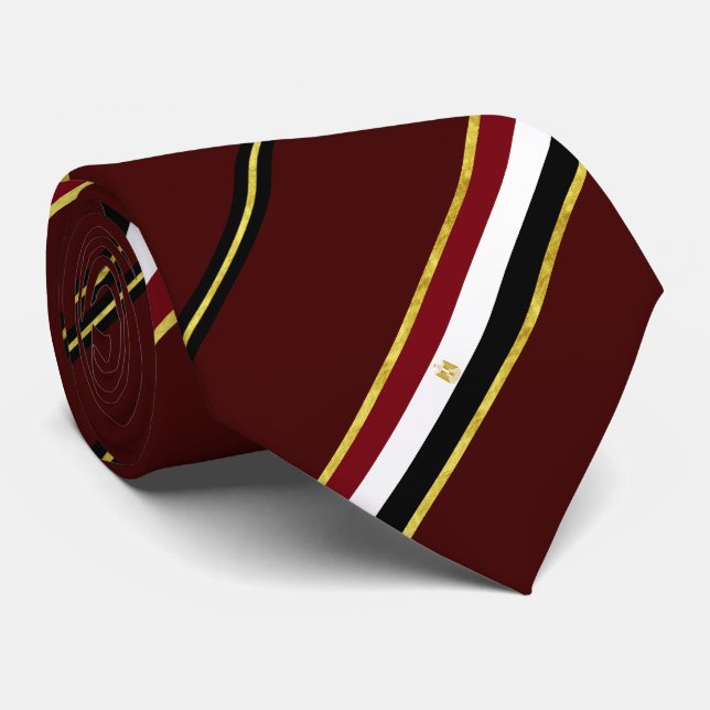 Ägyptische Streifenflagge Krawatte (Gerollt)