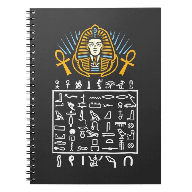 Ägyptische Symbole Hieroglyphisch Ägypten Pharao H Notizblock (Vorderseite)