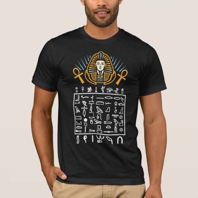 Ägyptische Symbole Hieroglyphisch Ägypten Pharao H T-Shirt (Vorderseite)