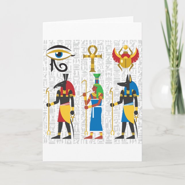 Ägyptische Symbole Postkarte (Vorderseite)