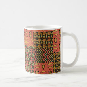 Ägyptische Tribal-Faux-Patchwork-Kaffeetasse Kaffeetasse