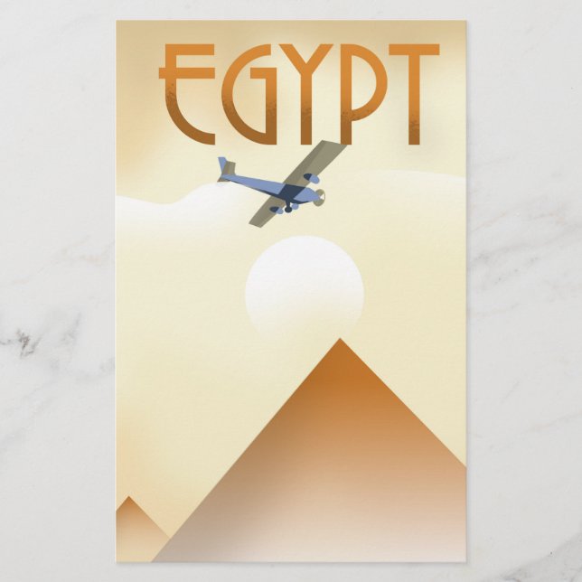 Ägyptische Vintage Flugplakat Briefpapier (Vorderseite)