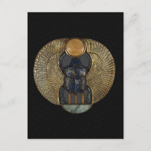 Ägyptische Winged Scarab Postkarte