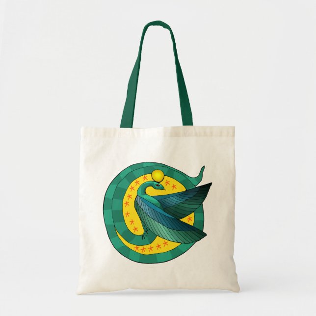Ägyptische Winged Serpent Tote Bag Tragetasche (Vorne)