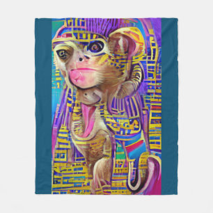 Ägyptischer Affe Fleecedecke