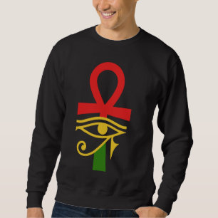 Ägyptischer Ancient Ägyptens Ankh Eye of Horus Kem Sweatshirt