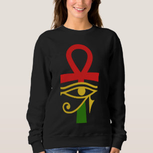Ägyptischer Ancient Ägyptens Ankh Eye of Horus Kem Sweatshirt