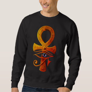 Ägyptischer Ankh Auge des alten Horus Symbol Prote Sweatshirt