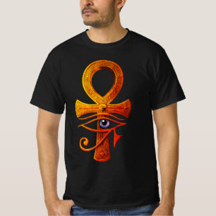 Ägyptischer Ankh Auge des alten Horus Symbol Prote T-Shirt