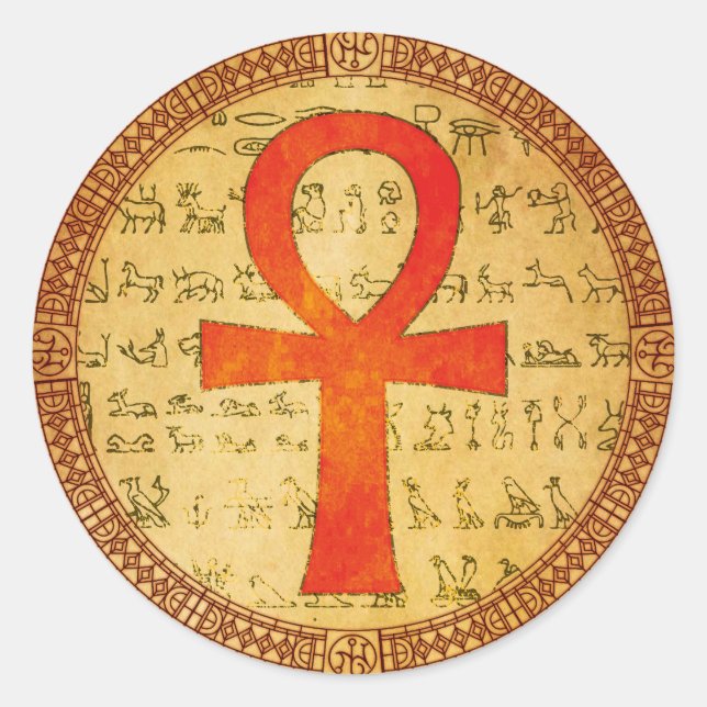 Ägyptischer Aufkleber - Ankh Kreuz (Vorderseite)