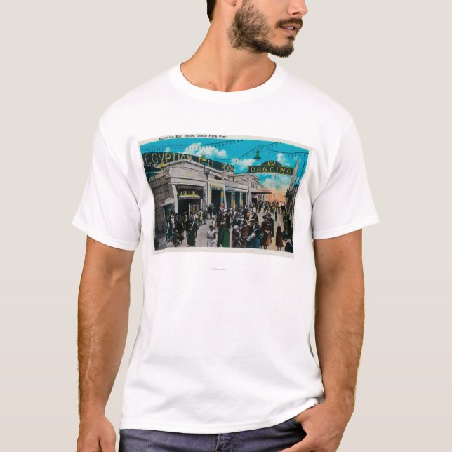 Ägyptischer Ball-Raum, Ozean-Park-Pier T-Shirt (Vorderseite)