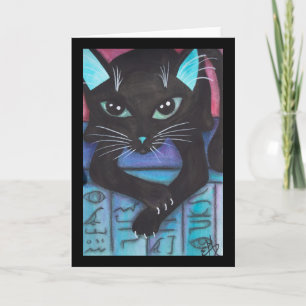 Ägyptischer Bast-schwarze Katze Karte