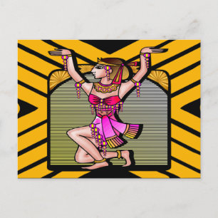 Ägyptischer Belly-Tänzer Postkarte