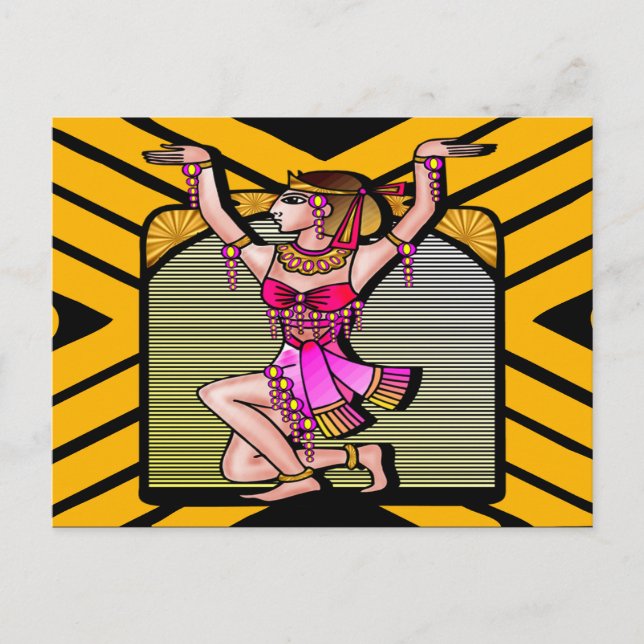 Ägyptischer Belly-Tänzer Postkarte (Vorderseite)