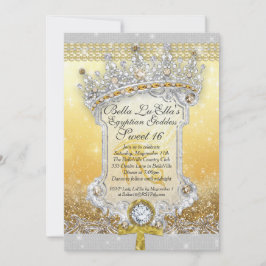 Ägyptischer Bling Sweet 16 Quince-Einladungen Einladung