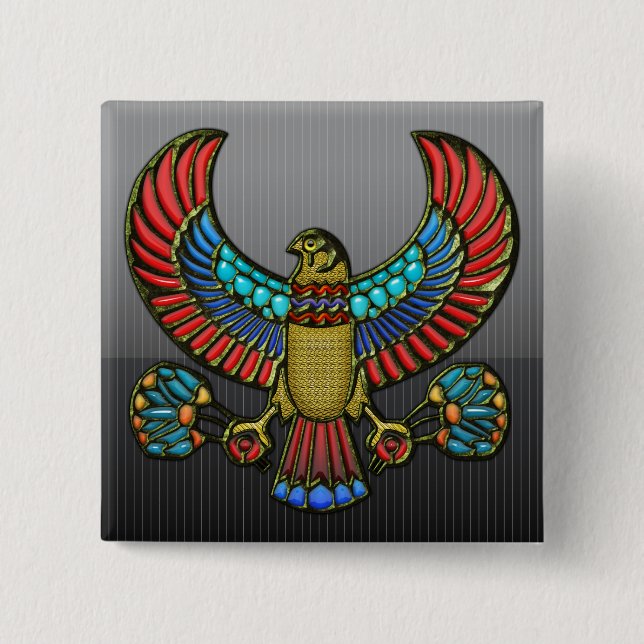 Ägyptischer Falke Button (Vorderseite)