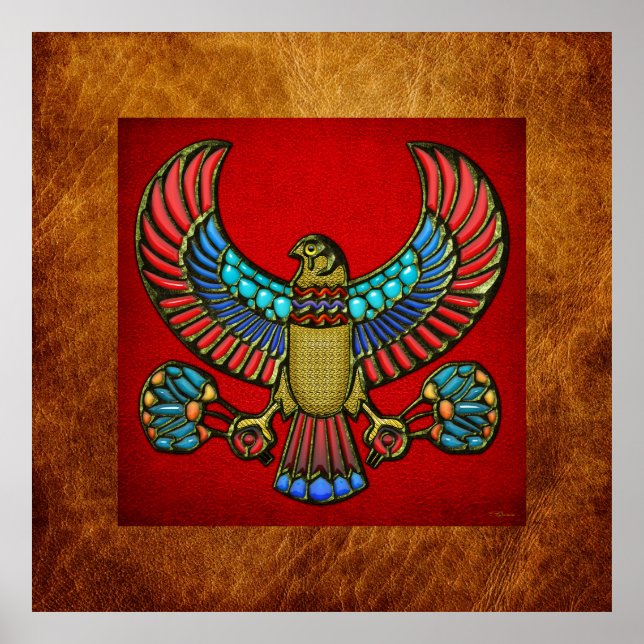 Ägyptischer Falke Poster (Vorne)