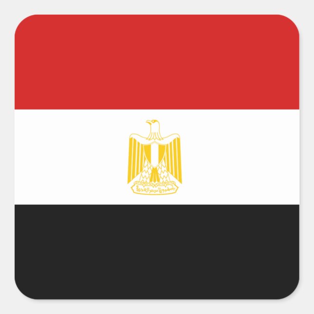 Ägyptischer Flaggensticker Quadratischer Aufkleber (Vorderseite)