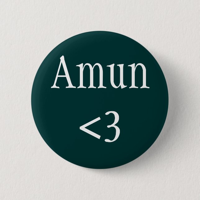 Ägyptischer Gott - Amun-Liebe-Abzeichen Button (Vorderseite)