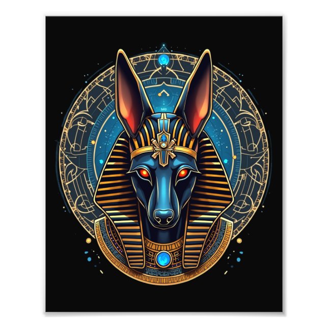 Ägyptischer Gott Anubis Alte Ägyptische Mythologie Fotodruck (Vorne)