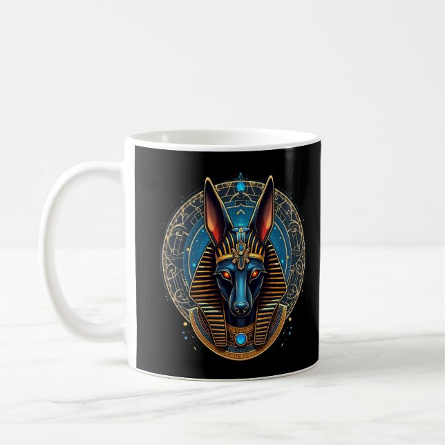 Ägyptischer Gott Anubis Alte Ägyptische Mythologie Kaffeetasse (Links)
