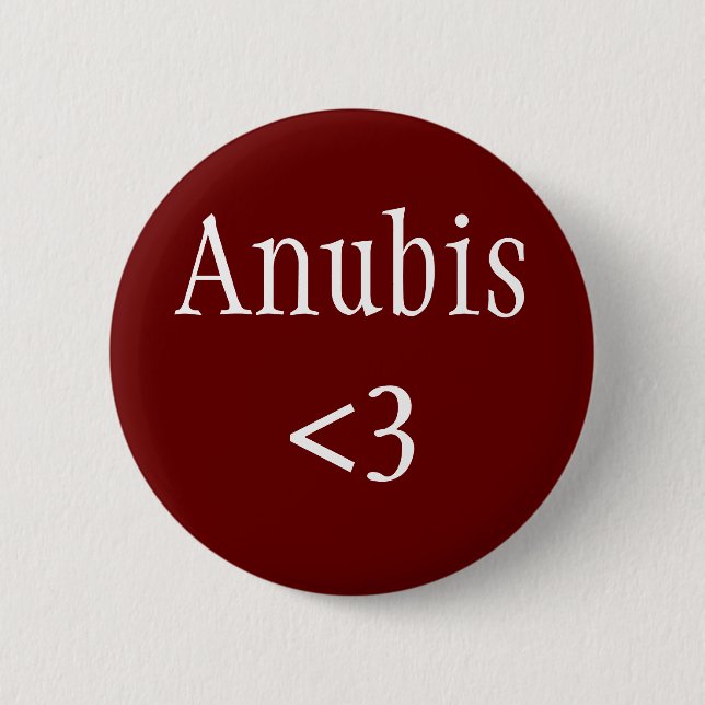 Ägyptischer Gott - Anubis-Liebe-Abzeichen Button (Vorderseite)
