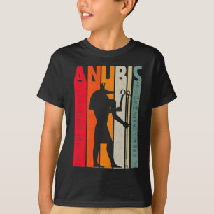 Ägyptischer Gott Anubis Retro Ägypten Hieroglyph T-Shirt