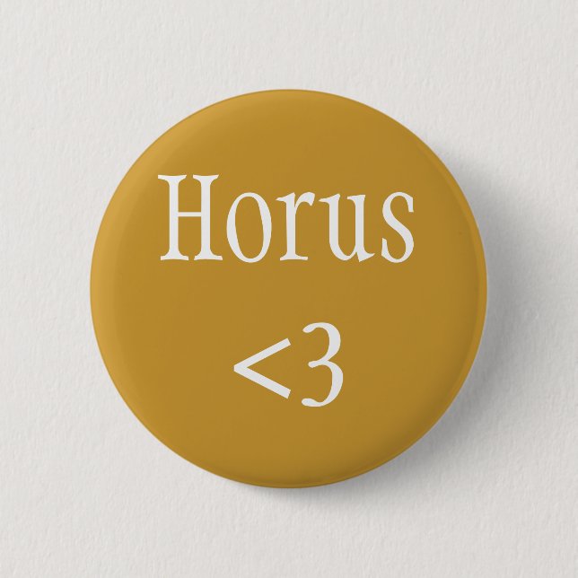 Ägyptischer Gott - Horus <3 Abzeichen Button (Vorderseite)