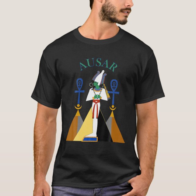 Ägyptischer Gott Osiris Ausar Kemet Kemetic T Shir T-Shirt (Vorderseite)
