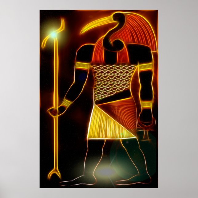 Ägyptischer Gott Thoth Poster (Vorne)
