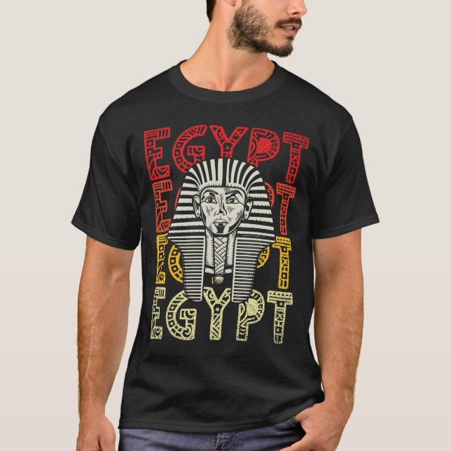 Ägyptischer Gott Tutankhamun Retro Ägypten Pharao T-Shirt (Vorderseite)