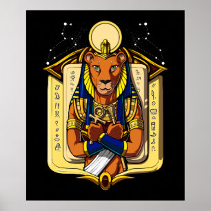Ägyptischer Göttin-Löwin Sekhmet Gott Bastet Poster