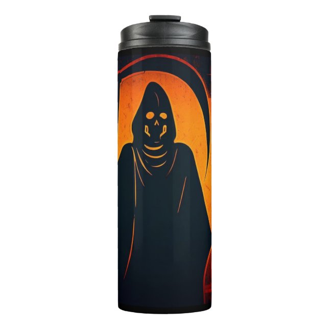 Ägyptischer Grim-Sensenmann Halloween 1 Thermosbecher (Vorderseite)