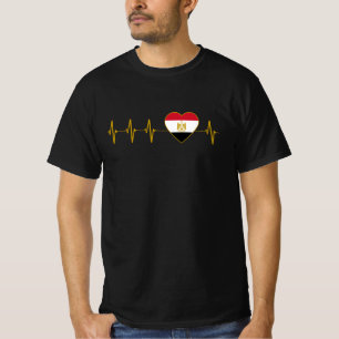 ägyptischer Herzschlag I Liebe ägyptische Flagge H T-Shirt