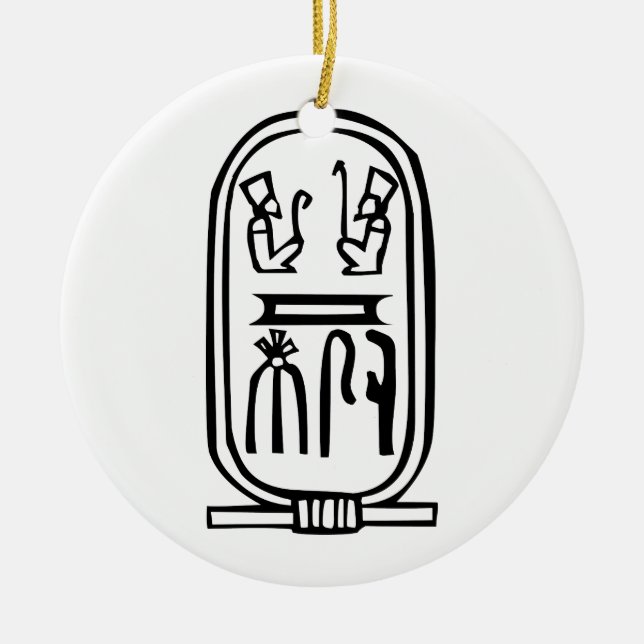 Ägyptischer Hieroglyph Keramikornament (Vorne)