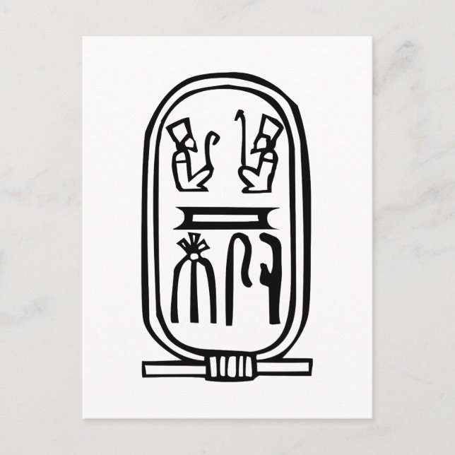 Ägyptischer Hieroglyph Postkarte (Vorderseite)