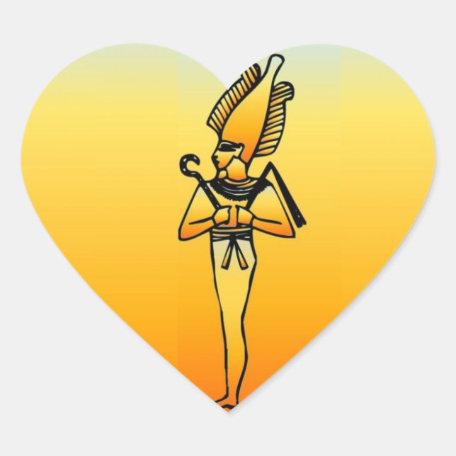 Ägyptischer Hieroglyphiksticker Herz-Aufkleber (Vorderseite)