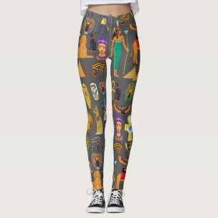 ägyptischer Hieroglyphus Symbol Muster Pharao Leggings