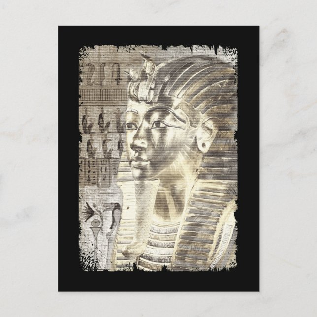 Ägyptischer König Tut Pharaoh Tutankhamun Wall Art Postkarte (Vorderseite)