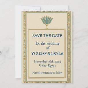 Ägyptischer Lotus Gold Save the Date
